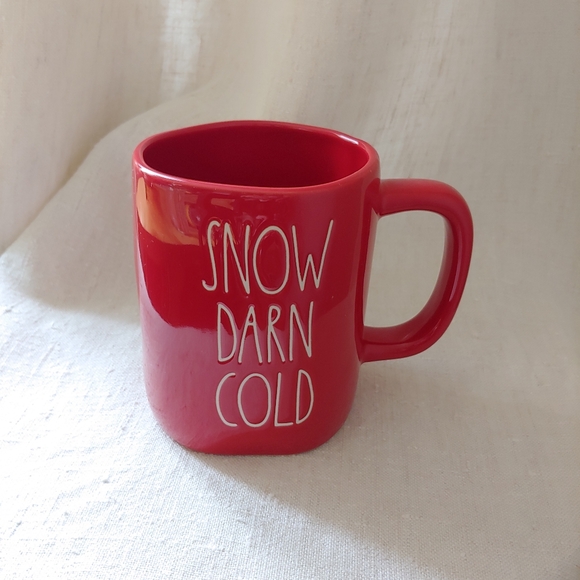 Rae Dunn Mug Red Snow Darn Cold Cup - Picture 2 of 7